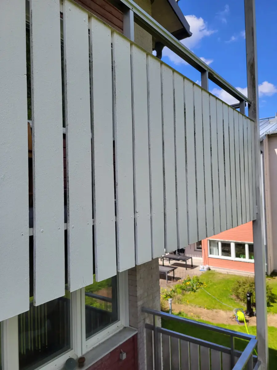 Balkong i Linköping efter tvätt